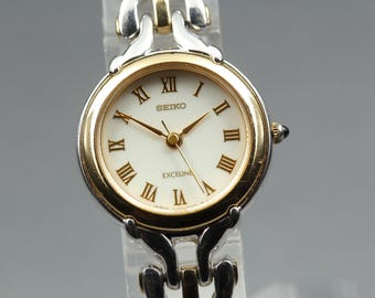 Vintage Seiko Exceline Gold Plated 8420 5540 Roman Numeric Dial