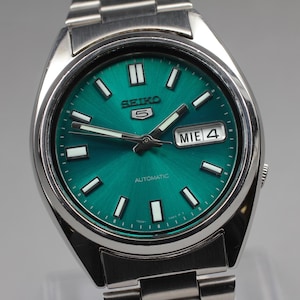 Vintage 1993 Exc+5* Seiko 5 7S26-0480 Blue Dial Day/Date Automatic Men's Watch From JAPAN