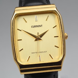 Rare Seiko Tank 5P31-5270 Quartz Ivory Gold Japanese Men's Watch