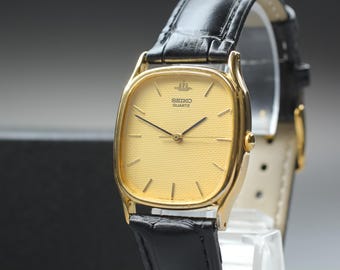 Vintage 1998 [exc+5] seiko galaxy 5y31-5160 gold tank 30mm quartz men's watch