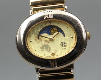 Vintage Seiko Moonphase Calendar Watch: 1980s Japanese Quartz - Etsy