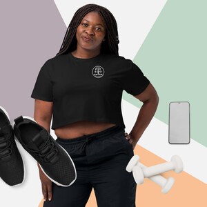 Fit Union Women’s Crop Tee – Double Logo Edition