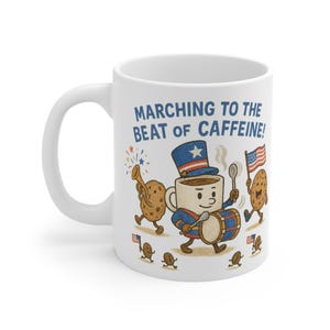 Patriotic Mug, Independence Day Gift, Coffee Lover Gift, Funny Parade Mug, 4th of July Mug, USA Holiday Mug