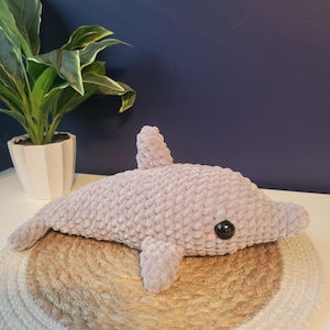 Crochet Dolphin Plushie: Handmade Amigurumi Ocean Nursery Decor