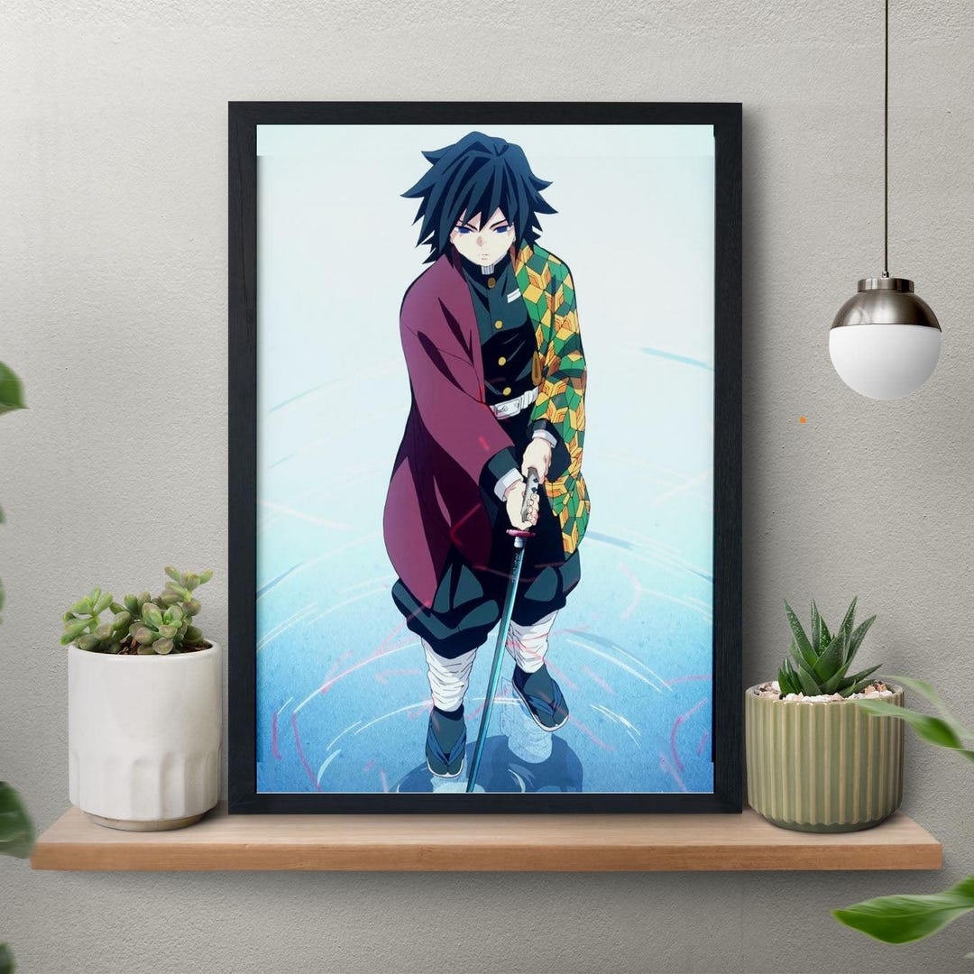 Demon Slayer Giyu Tomioka Dead Calm Poster Unframed, Anime Wall Art ...