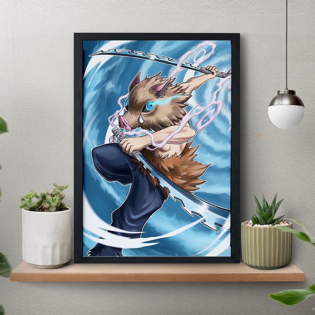 Inosuke Room Demon Slayer Inosuke Animal Form Art Style Poster Unframed, Anime Manga ...