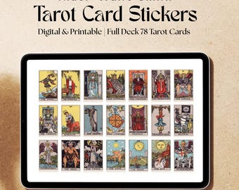 Rider Waite 78-Card Digital Tarot Stickers