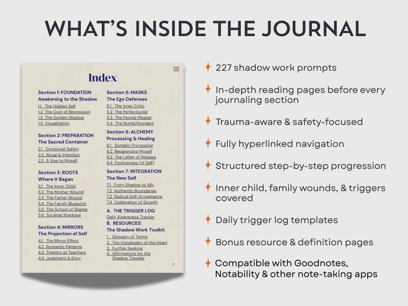 Shadow Work Journal PDF: Inner Child Healing & Trauma Processing zdjęcie 2