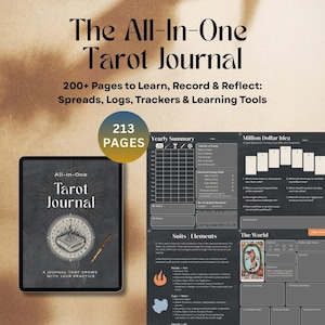 Digital Tarot Journal (Dark Version): Tarot Guide, Spreads, Logs and Daily Practice