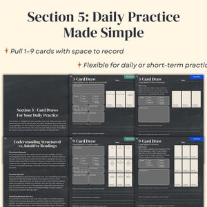 Digital Tarot Journal (Dark Version): Tarot Guide, Spreads, Logs and Daily Practice image 8