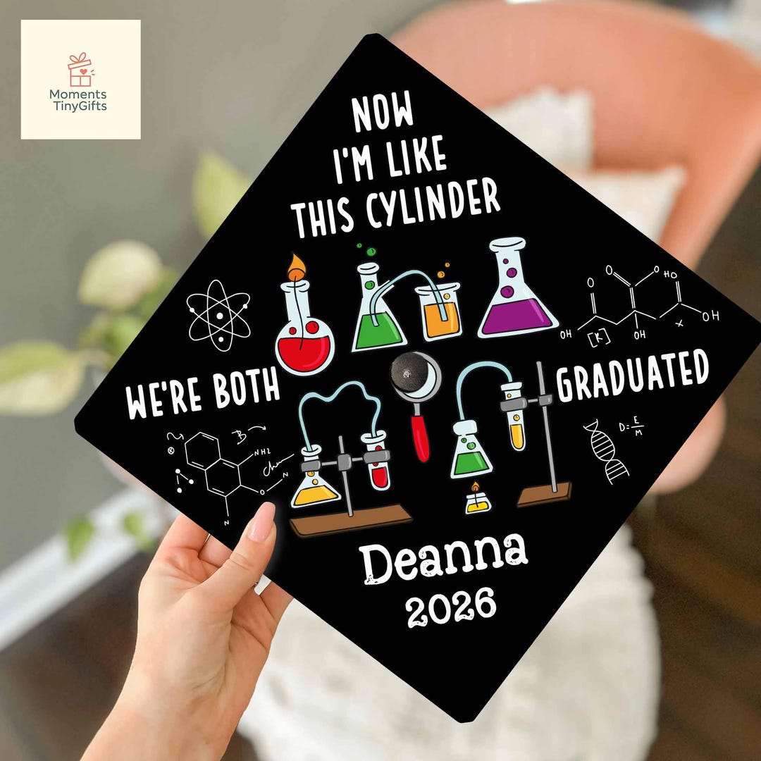 Chemistry Graduation Cap Topper | Funny Science Grad Cap | We're Both ...
