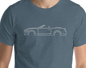 Mustang GT Convertible Silhouette T-Shirt | Minimalist Pony Car Muscle Tee