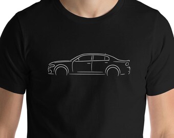 Charger Silhouette T-Shirt | Minimalist Four-Door Muscle Tee