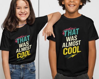Kids "That Was Almost Cool" Retro Tee