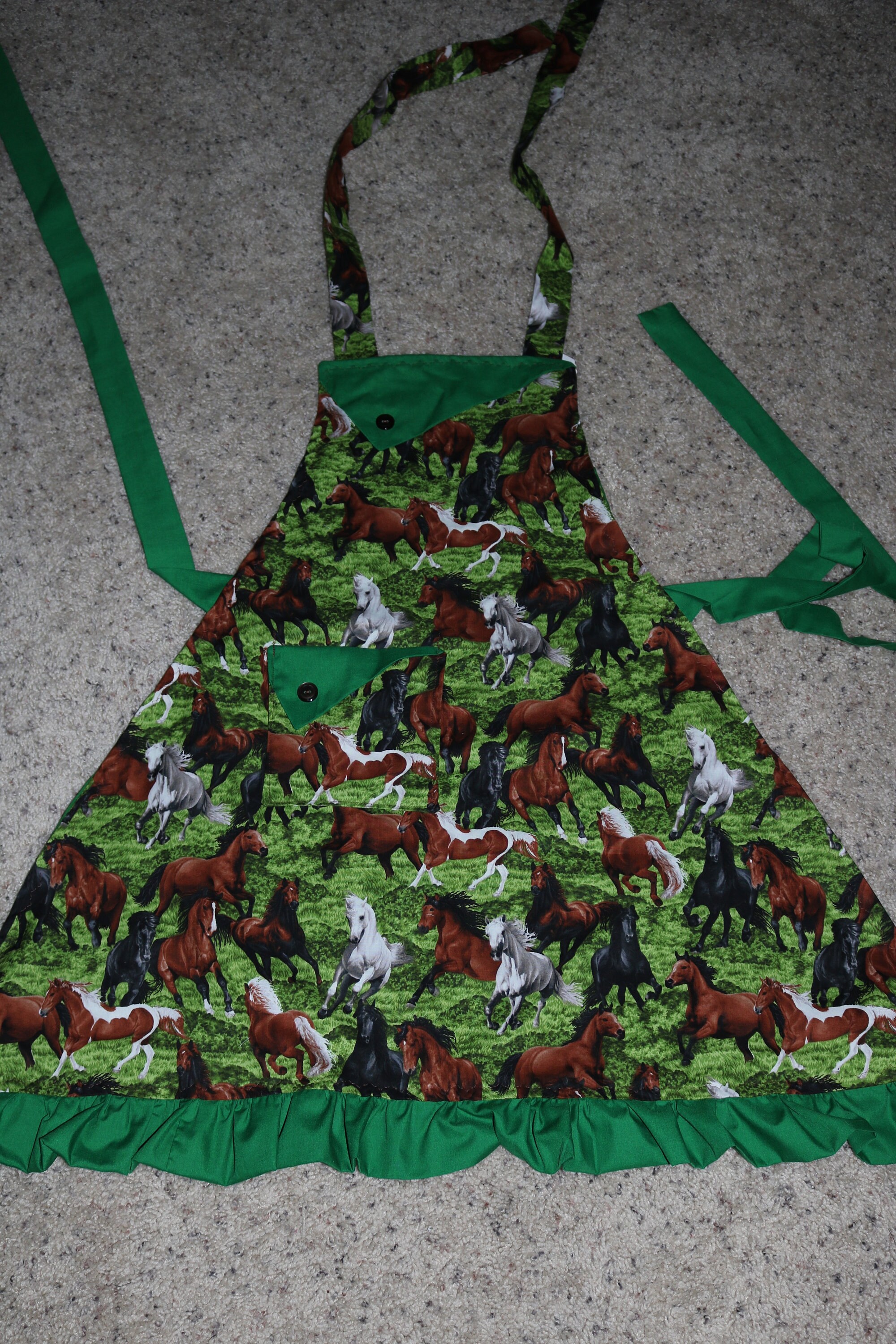 Neon Floral Horses Apron main image 1