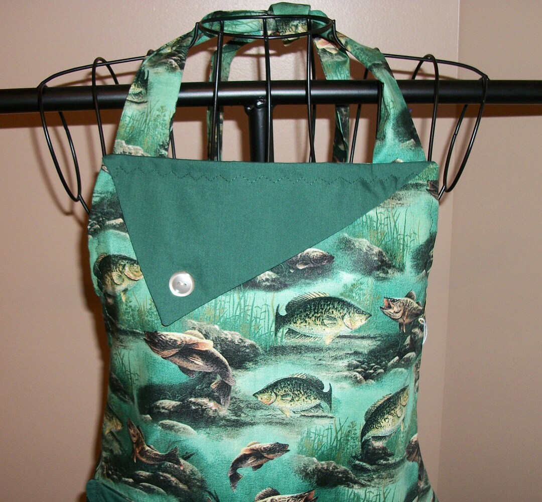 Fishling Ruffle Fish - Women's Apron - Ruffle - Pocket - Sports - Fishing - Hunting ...
