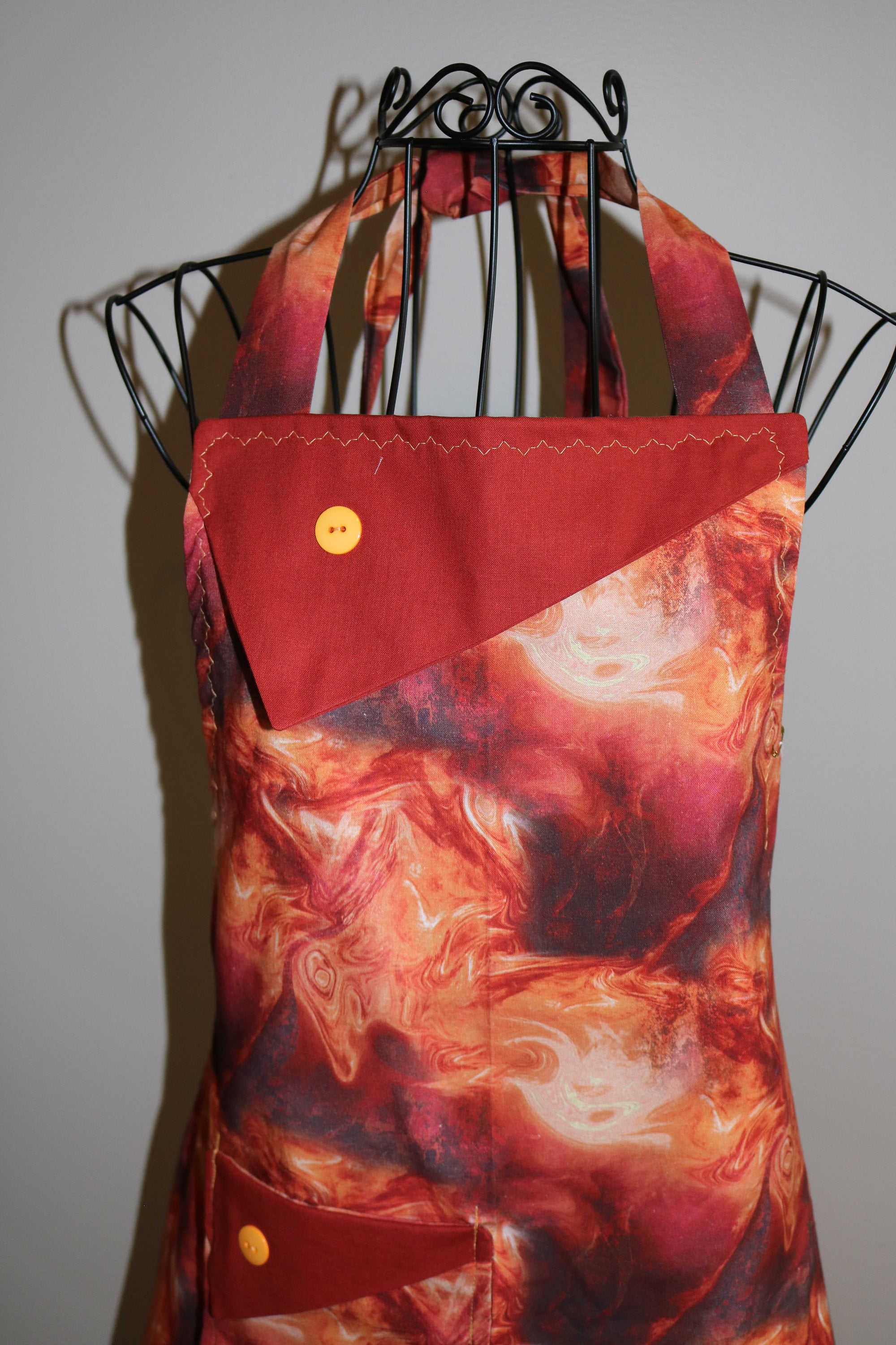 Paint Swirls in Fall Colors - Women's Apron - Pocket - Ruffle - Autumn ...