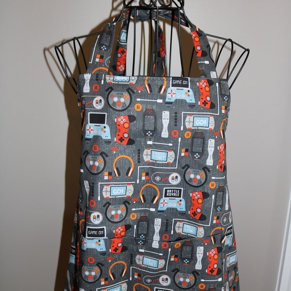 Video Game Controllers - Adult Unisex Apron - pocket - gamer - games