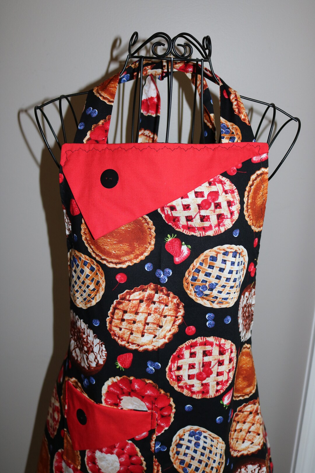 Bakery Fresh Pies Women's Apron Pocket ruffle Apple Etsy