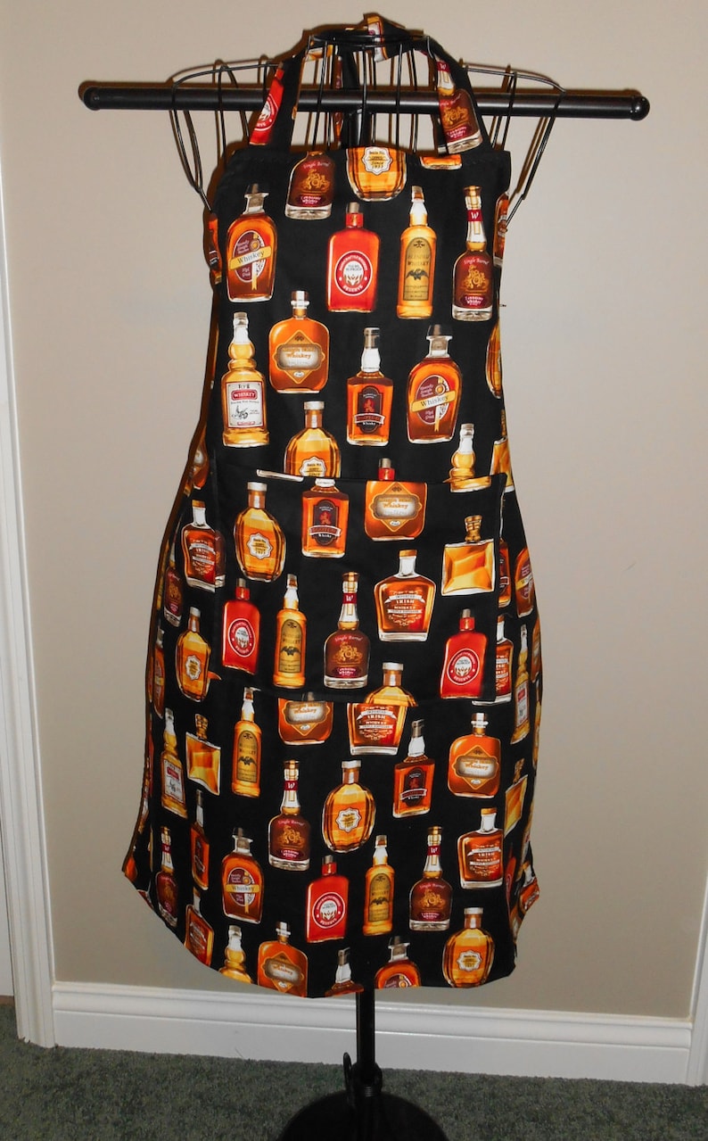 Bar Unisex Apron Pocket Whiskey Bottles Drink