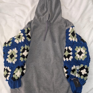 One of a Kind Upcycled Gray Hoodie/Sweater