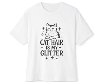 C'est mon t-shirt scintillant en poils de chat, chemise pour amoureux des chats, t-shirt surdimensionné amusant, cadeau pour les propriétaires de chats, vêtements confortables pour amoureux des animaux de compagnie