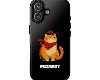 Coque iPhone chat cowboy miaou | Conception mignonne de chat occidental