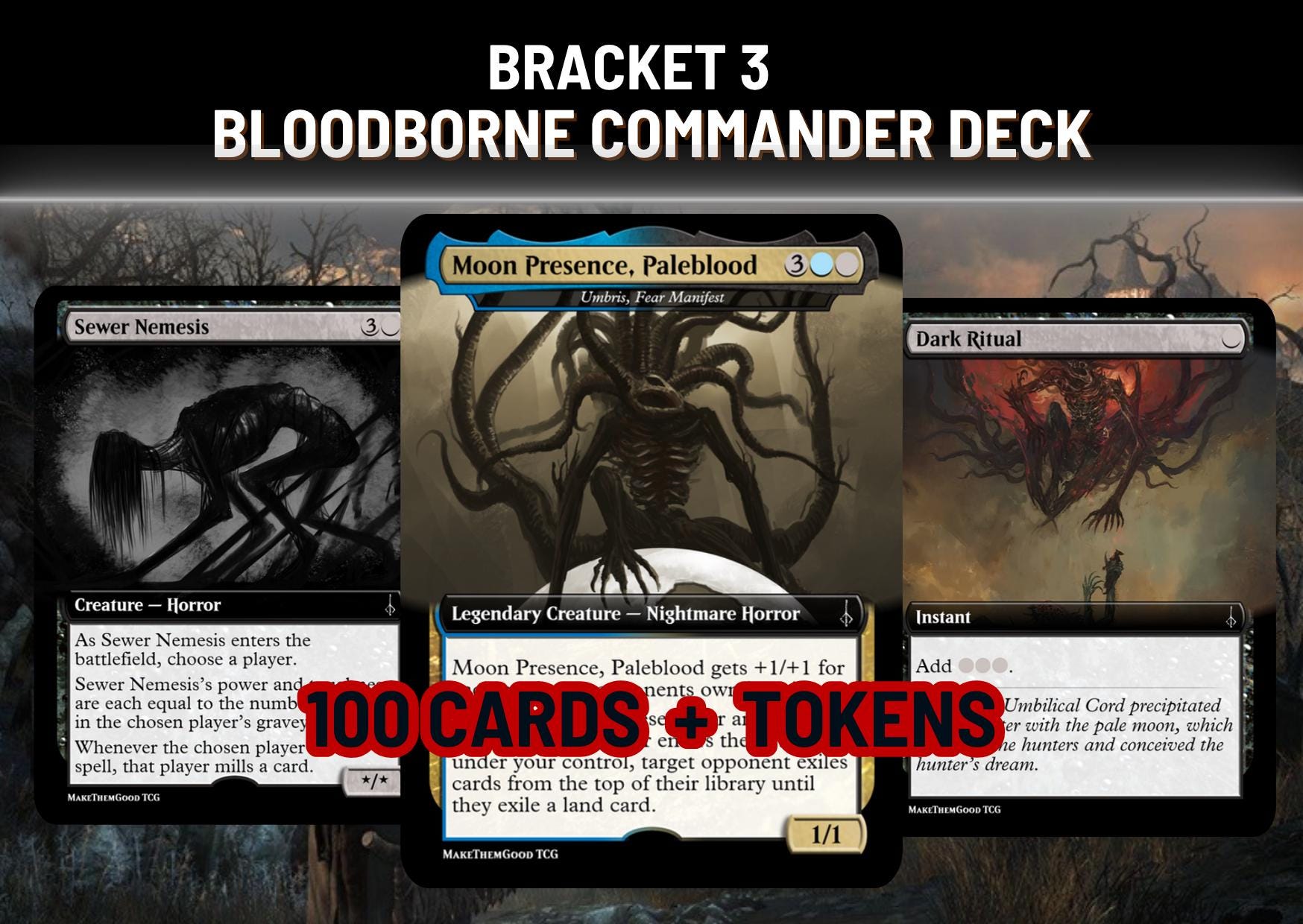 Umbris Exile Proxy Commander EDH Deck, Bloodborne Theme