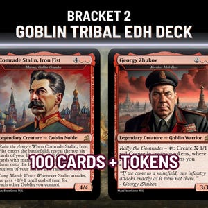 Goblin Tribal EDH Proxy Deck, Bracket 2 Custom Art Cards