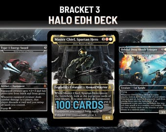 Halo EDH Deck, Bracket 3 Custom Full Art Cards