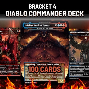 Mazo EDH de Be'lakor Demon Tribal MTG Proxy Commander, temática de Diablo