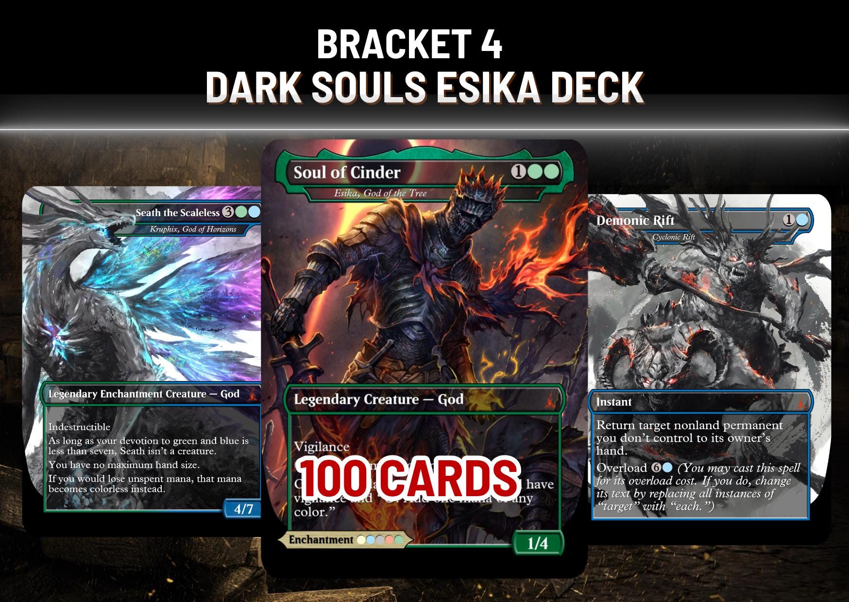 mtg elden ring commander deck Elden Ring Radhan Custom Deck – ElkoyTCG main image 1