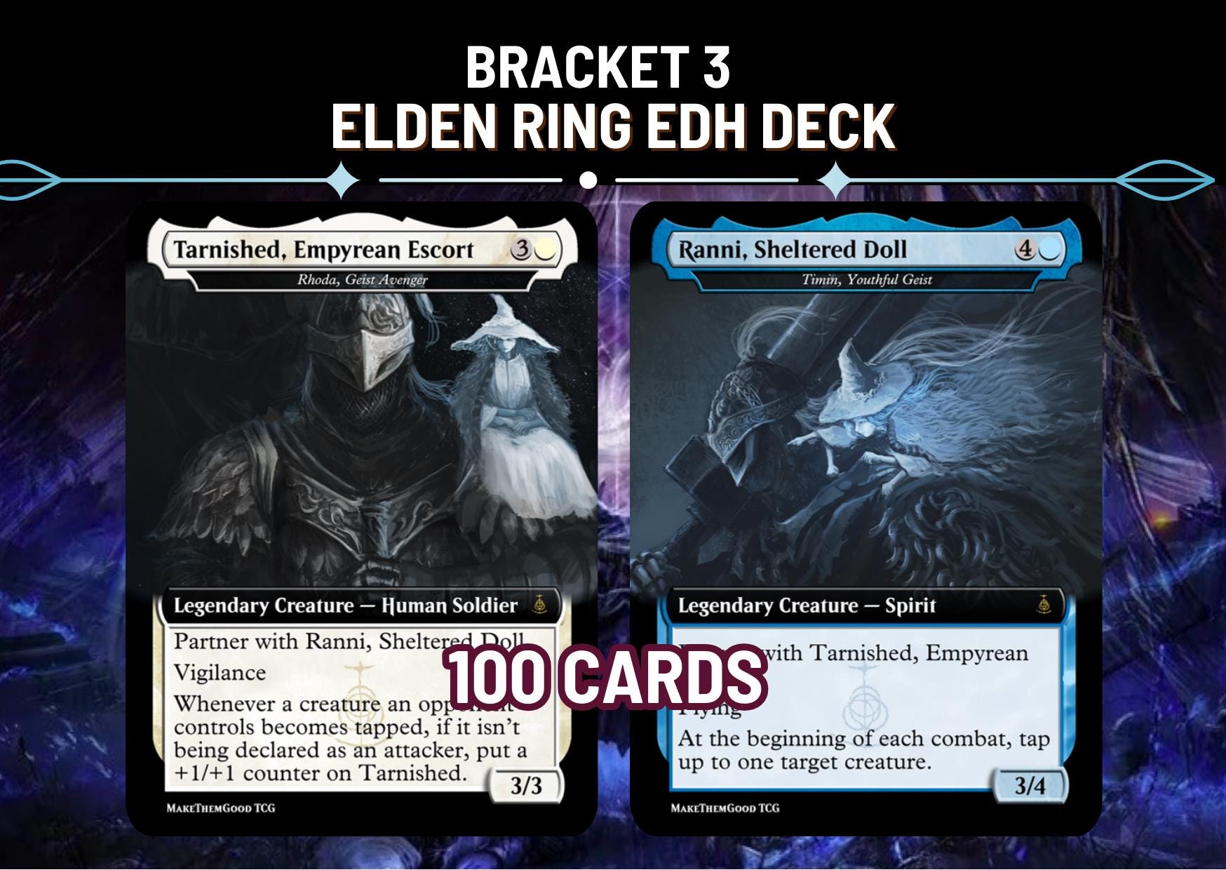 Elden Ring EDH Proxy Deck, Bracket 3 Custom Full Art Deck - Etsy
