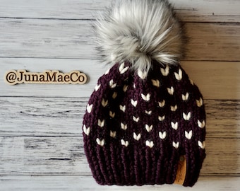 Knit Beanie, Knit Beanie for Women, Knit Beanie Hat, Knit Beanie with Pom, Hat, Beanie Hat,Knitted Beanie,Cute Beanie,Womens Beanie Handmade