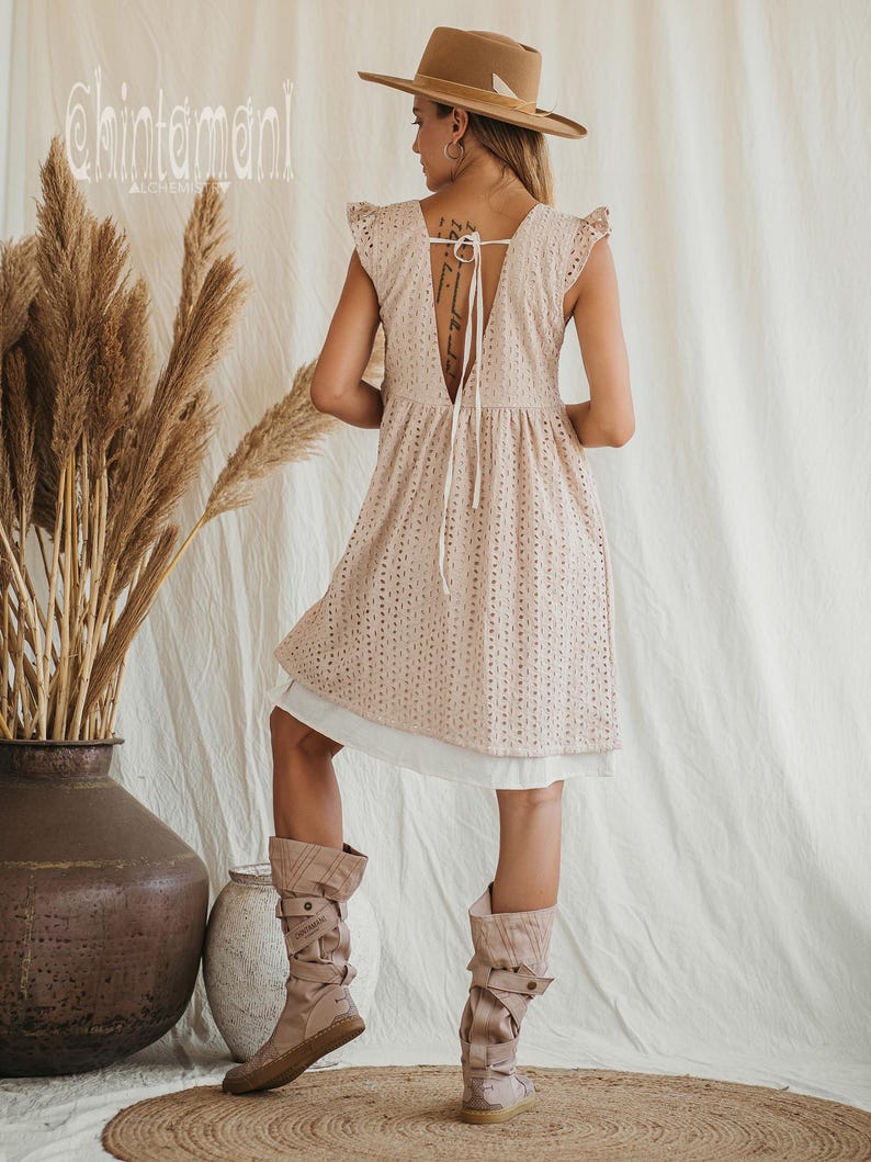 Beige Vegan Shoes ∆ Canvas High Boots Women ∆ Tribal Wrap Shoes ∆ Playa Outfit Man Cotton Boho Boots ∆ Goa Ibiza Gypsy Style image 5