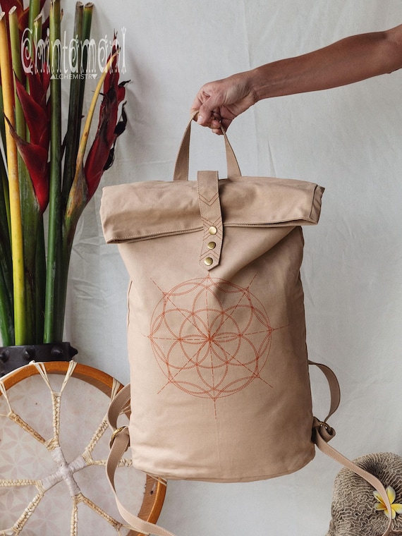 bohemian laptop backpack High Quality Women Canvas Vintage Ethnic Backpacks Backpack Schoolbag Rugzak Back Pack Bag Pack Rucksack Beige Optima Inc Kinmac Bohemian Boho Water Resistant