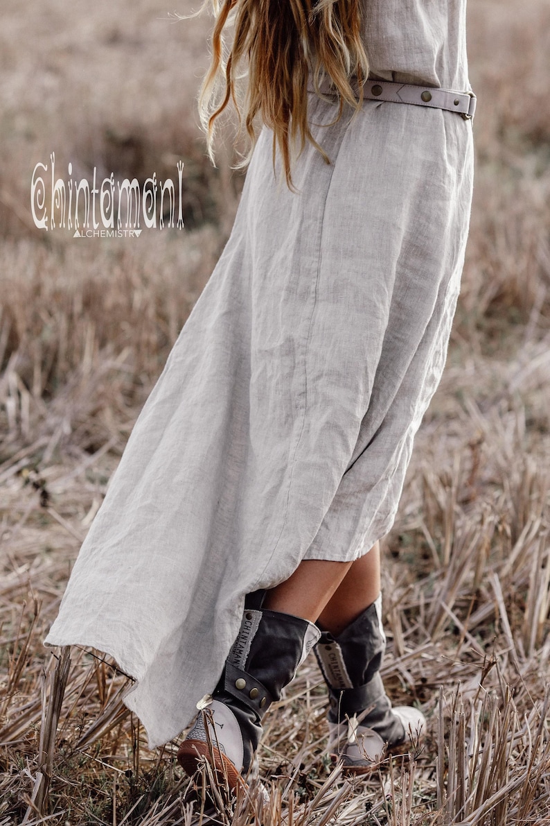 Botas veganas boho para mujer ∆ Zapatos hippies de lona de algodón ∆ Botas altas para festivales ∆ Botas tribales del desierto indio Shipibo / Unisex / 2 colores imagen 12