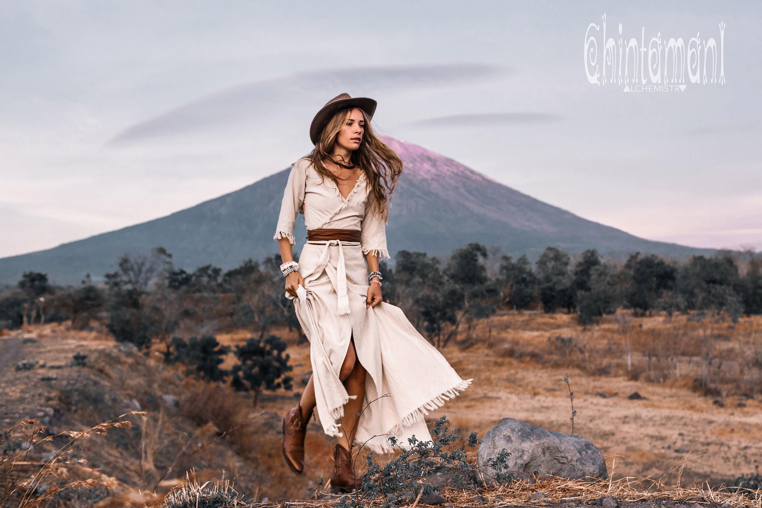 boho western dress Wrap Women ∆ White Maxi Dress 3/4 Sleeve ∆ Organic Clothing Wedding Dress ∆ Long Fringe Raw Cotton Dress themed photoshoots * Maternity DRESSES:Fit-N-Flare Bohemian White Off Shoulder Size:18S