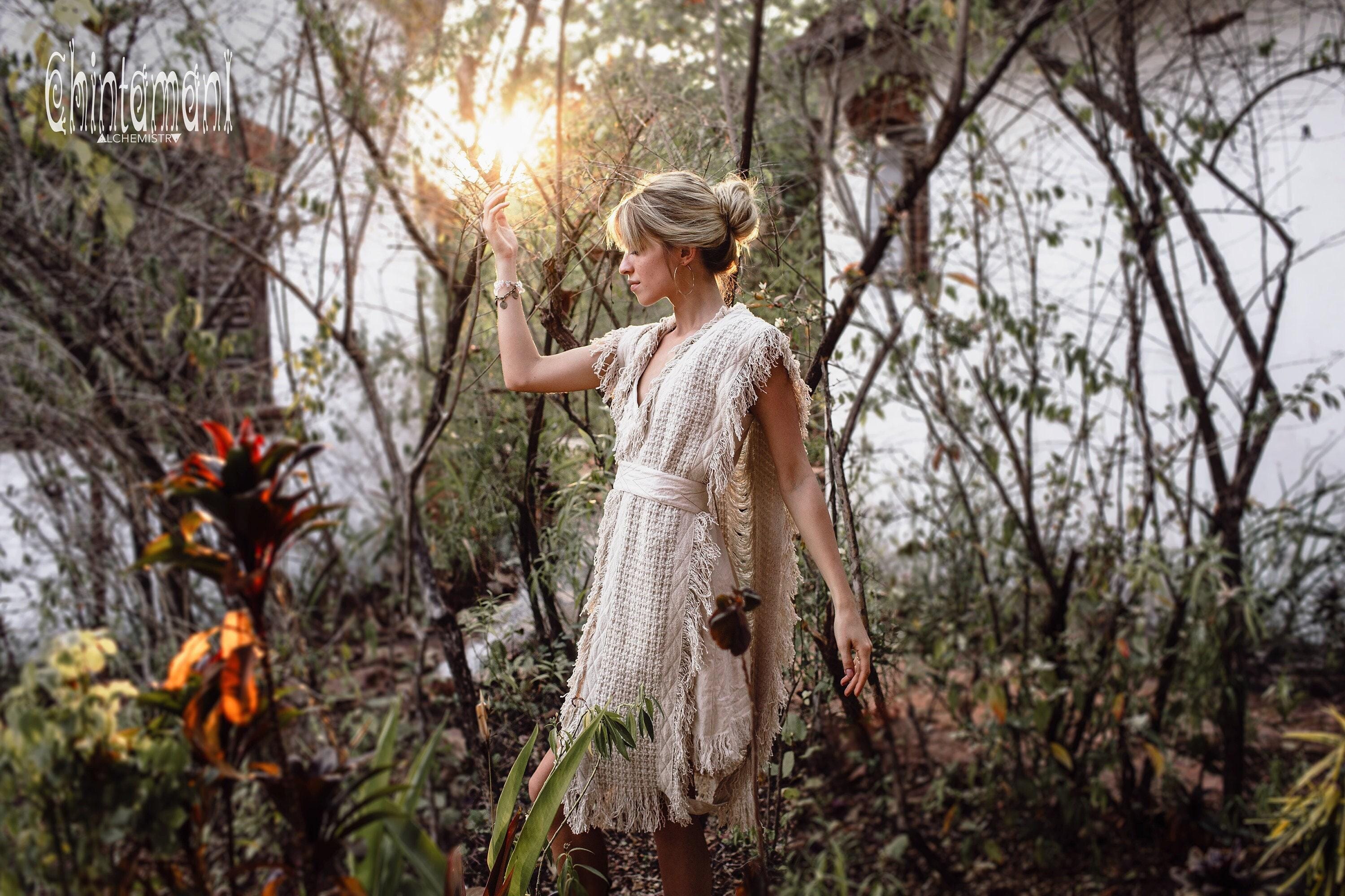 Boho Vest ∆ Festival Outfit for Women Burning Man Clothing ∆ Boho Jacket ∆ Playa Clothes Desert Robe ∆ Burner Style Hippie Poncho Coat
