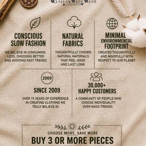 The image is a promotional poster for a clothing brand called "Alcove", featuring various text elements and images related to their products and services.