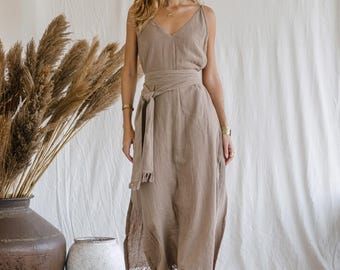 Backless Goddess Ethereal Dress ∆ Modest Elegant Wedding Ceremony Dress ∆ Boho Maxi Dresses Festival Clothes ∆ Cocktail Party Halter Dress