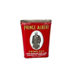 Vintage Tobacco Tin - Prince Albert Pipe & Cigarette Tobacco Tin - Vintage advertising