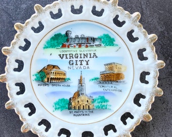 Vintage Virginia City NevadaCollectable Souvenir Plate