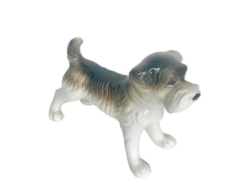 Vintage Ceramic Dog Figurine - Schnauzer