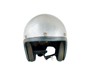 Vintage Motorcycle Helmet - Vintage Helmet - Scooter Helmet - Glitter Helmet