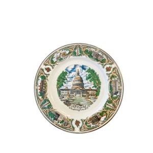 Vintage Souvenir Collectible Plate - Washington DC -Collector Plate