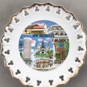 Vintage New Orleans, LA Souvenir Plate zdjęcie 1