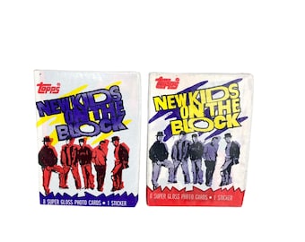 Vintage Trading Cards - New Kids on the Block 1989 - 2 unopened Wax Packs - Topps