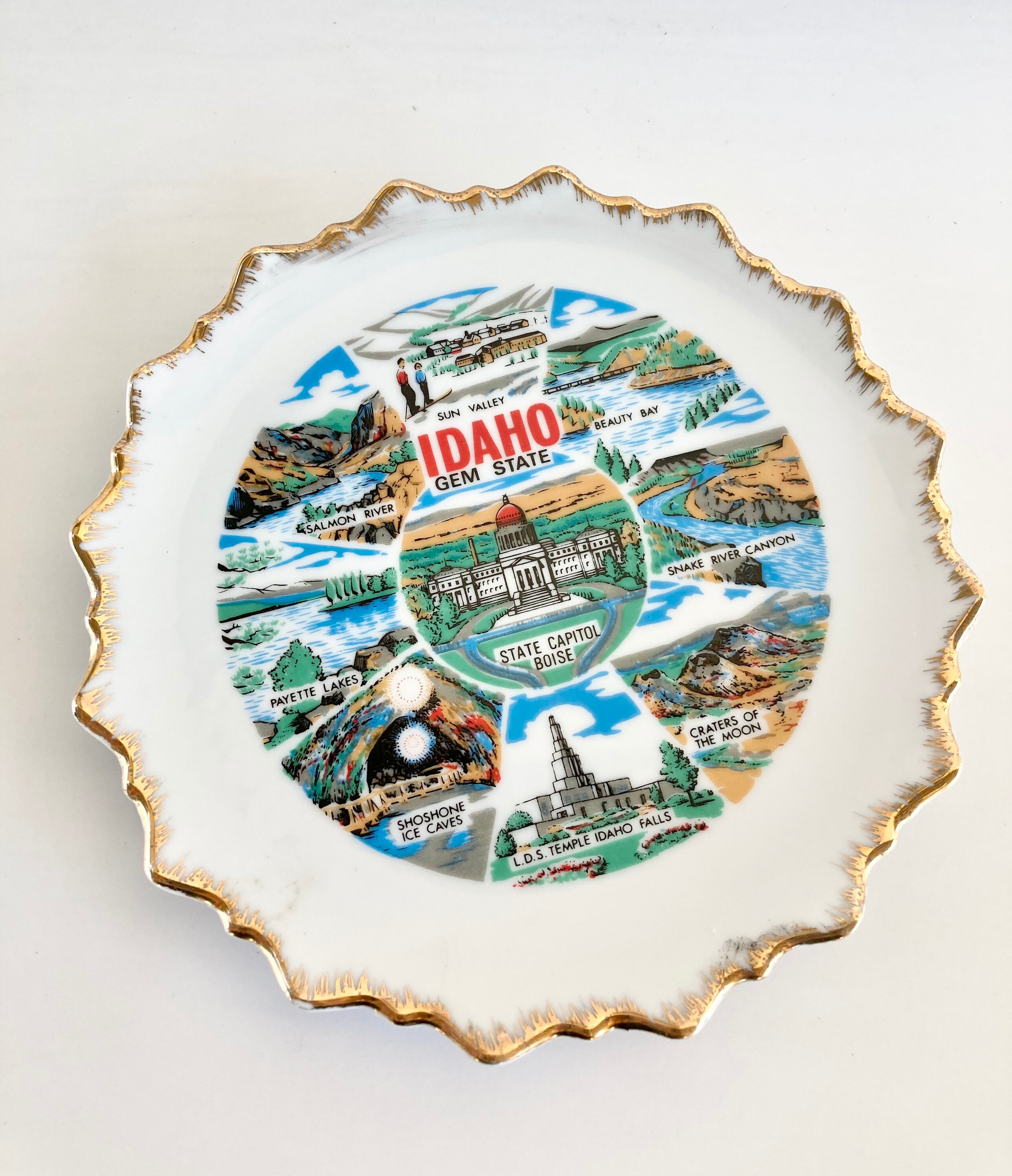 Vintage Souvenir Collector Plate Idaho Vintage Souvenir Etsy