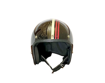 Vintage Motorcycle Helmet - Vintage Helmet - Scooter Helmet - Glitter Helmet